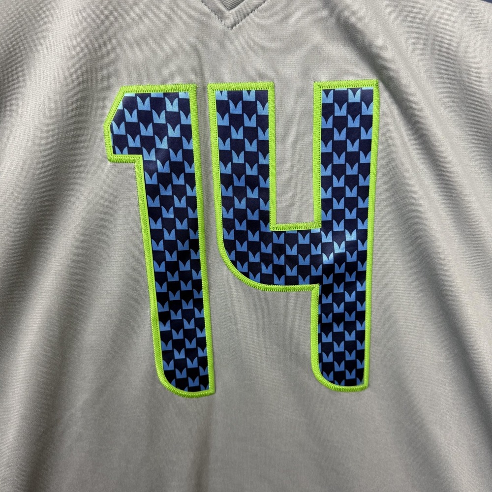 Seattle Seahawks Jersey Mens Large Gray NFL Football DK Metcalf #14 Nike L - Picture 7 of 16